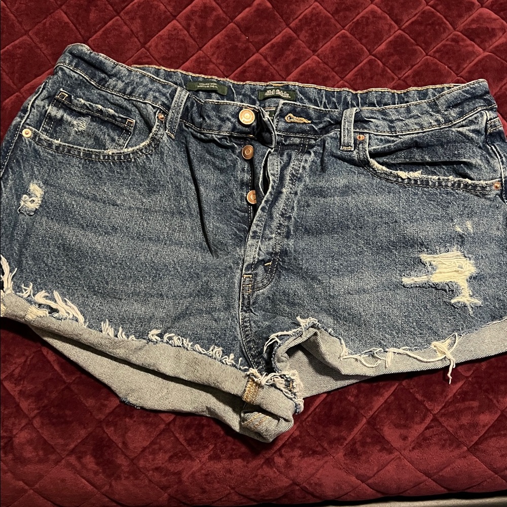 Wild Fable Blue Distressed Jean Shorts